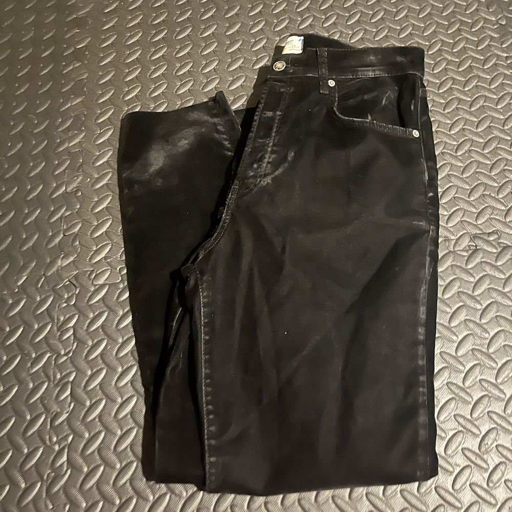 free people we the free black shiny jeans size 31